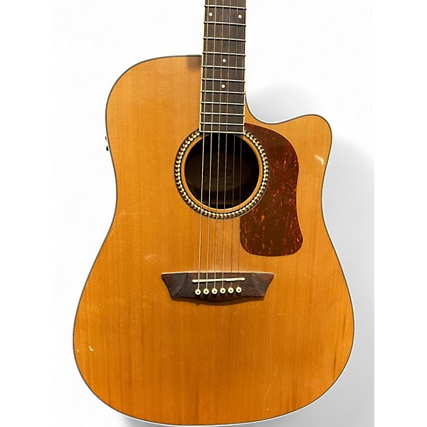 Used Washburn HD71SCEG Natural Acoustic Electric Guitar