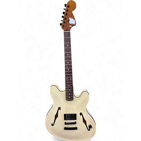 Used Fender TOM DELONGE STARCASTER WHITE Hollow Body Electric Guitar