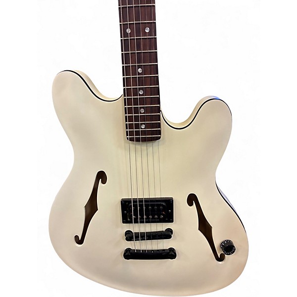 Used Fender TOM DELONGE STARCASTER WHITE Hollow Body Electric Guitar