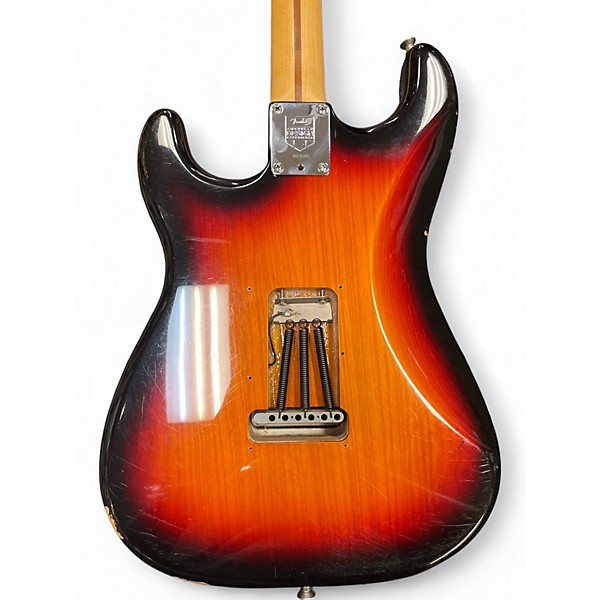 Used 2015 Fender American Deluxe Stratocaster 3 Tone Sunburst Solid Body Electric Guitar