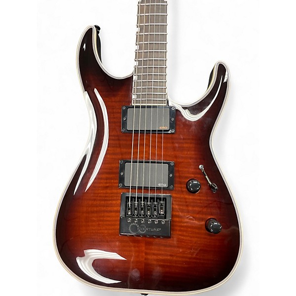 Used ESP LTD MH1000 Amber Solid Body Electric Guitar