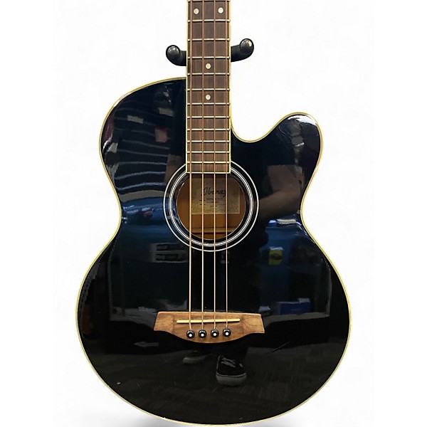 Used Ibanez AEB5E Black Acoustic Bass Guitar