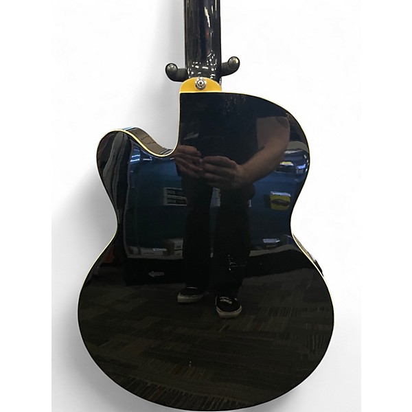 Used Ibanez AEB5E Black Acoustic Bass Guitar