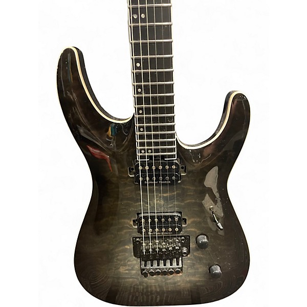 Used Jackson PRO PLUS DINKY DKAQ Trans Black Solid Body Electric Guitar
