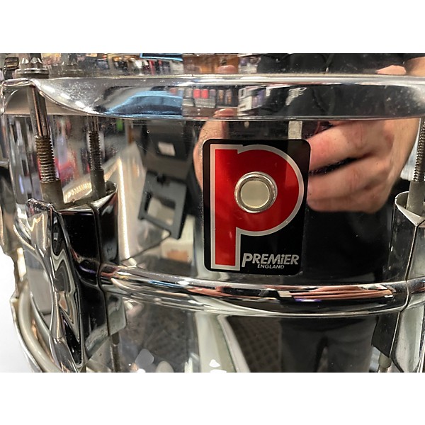 Used Premier 14in STEEL CHROM SNARE Chrome Drum