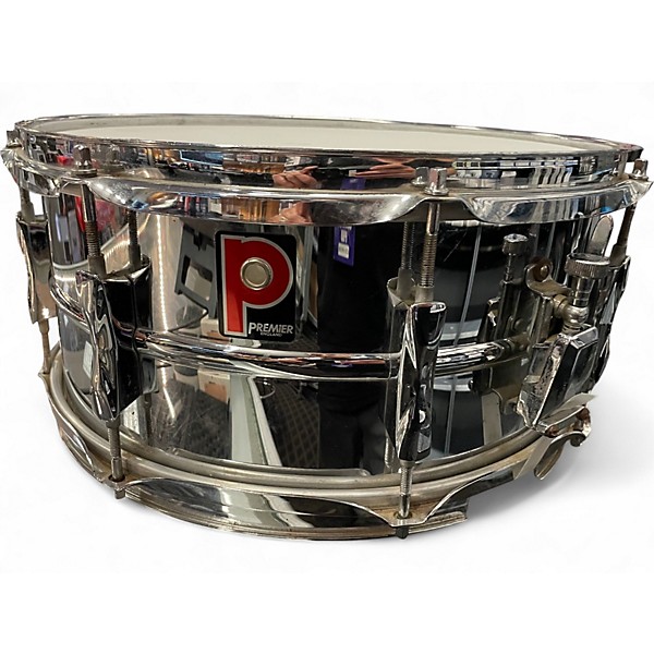 Used Premier 14in STEEL CHROM SNARE Chrome Drum