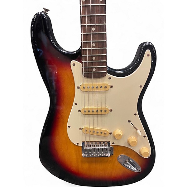 Used 1995 Squier MIK stratocaster Sunburst Solid Body Electric Guitar