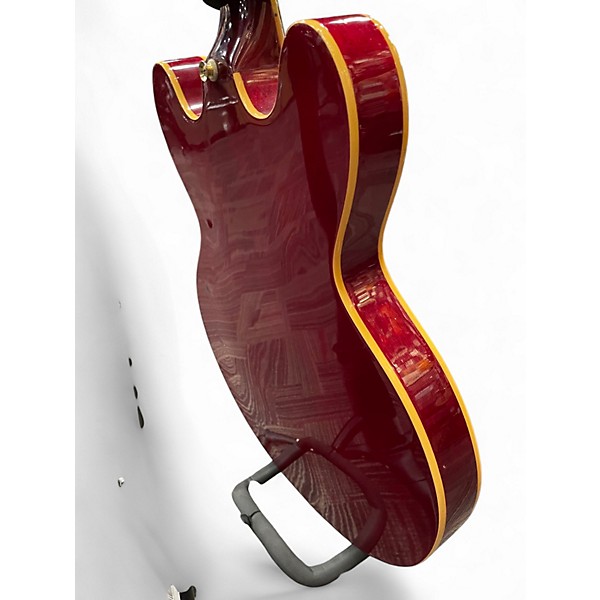 Used Hohner SE 35 Crimson Red Burst Hollow Body Electric Guitar