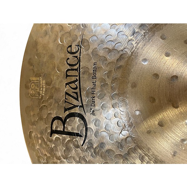 Used MEINL 14in Byzance Dark Hi Hat Pair Cymbal