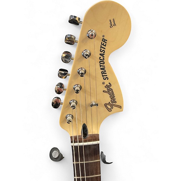 Used Fender Tom Delonge Signature Stratocaster Yellow Solid Body Electric Guitar
