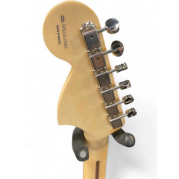 Used Fender Tom Delonge Signature Stratocaster Yellow Solid Body Electric Guitar