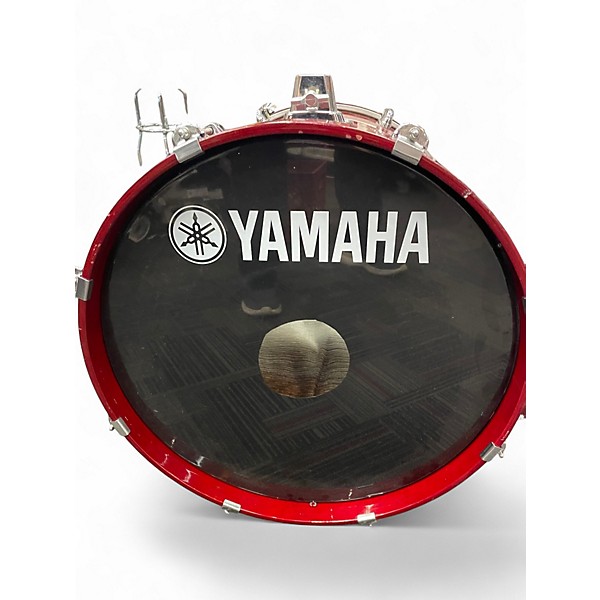 Used Yamaha 3 Piece Stage Custom Candy Apple Red Drum Kit