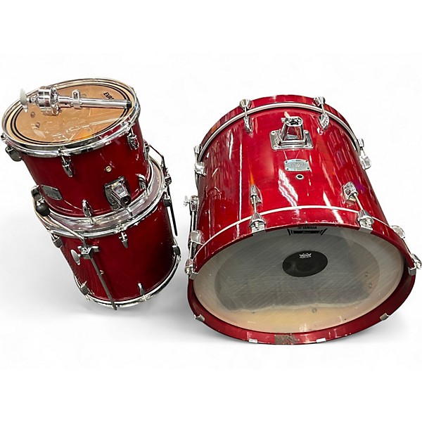 Used Yamaha 3 Piece Stage Custom Candy Apple Red Drum Kit