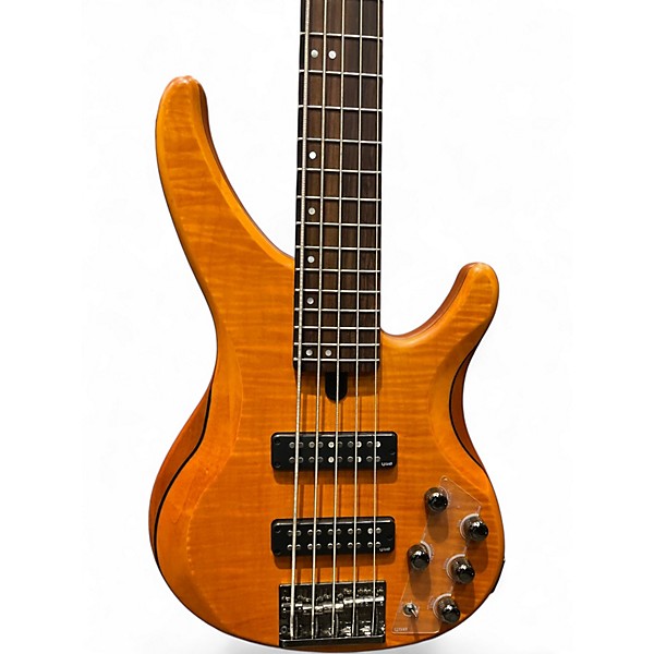 Used Yamaha TRBX605FM MATTE AMBER Electric Bass Guitar