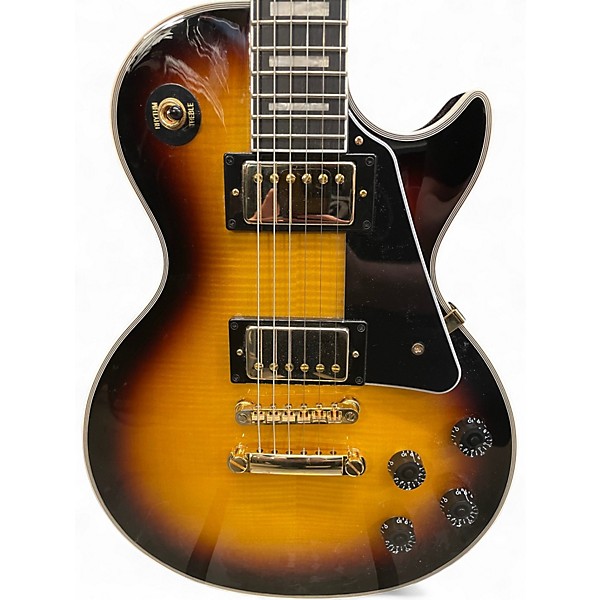 Used Epiphone LES PAUL CUSTOM PLUS TOP 2 Color Sunburst Solid Body Electric Guitar
