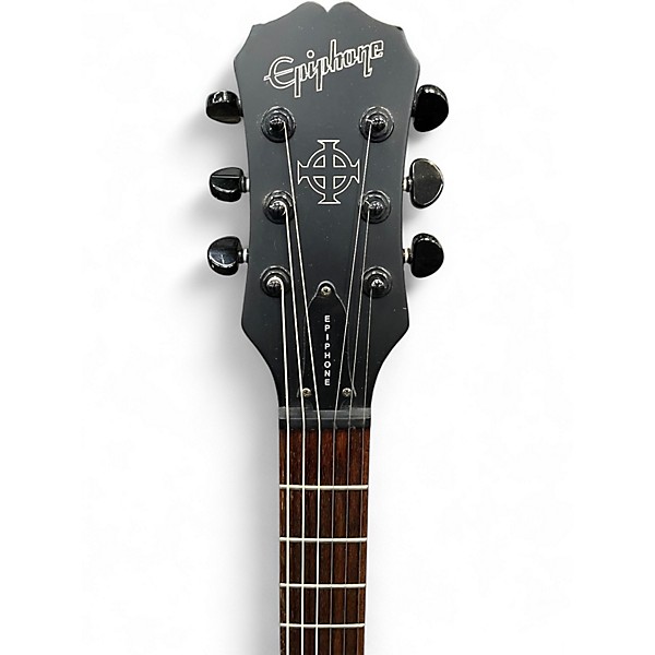 Used Epiphone Gothic Les Paul Studio Black Solid Body Electric Guitar