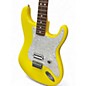 Used Fender Tom Delonge Signature Stratocaster Graffiti Yellow Solid Body Electric Guitar