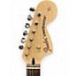 Used Fender Tom Delonge Signature Stratocaster Graffiti Yellow Solid Body Electric Guitar