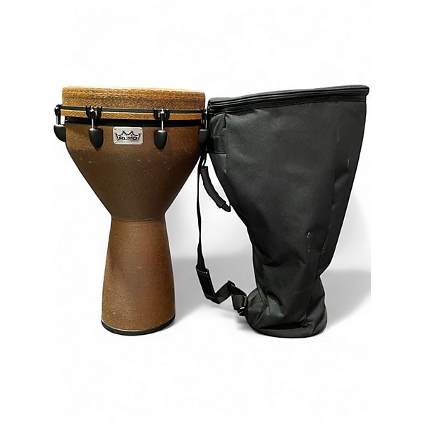 Used Remo Mondo Key Tuned Djembe - Earth Finish with gig bag Djembe