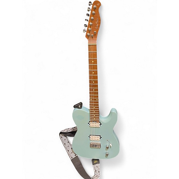 Used Harley Benton Fusion-T HH HT Pro Blue Solid Body Electric Guitar