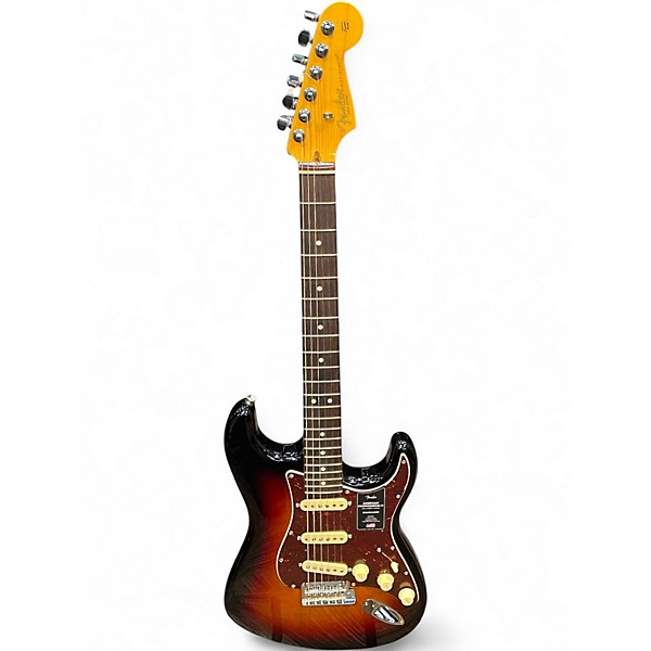 Used Fender American Professional II Telecaster 3 Tone Sunburst Solid Body Electric Guitar