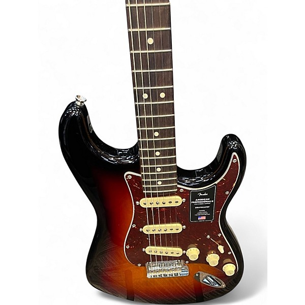 Used Fender American Professional II Telecaster 3 Tone Sunburst Solid Body Electric Guitar