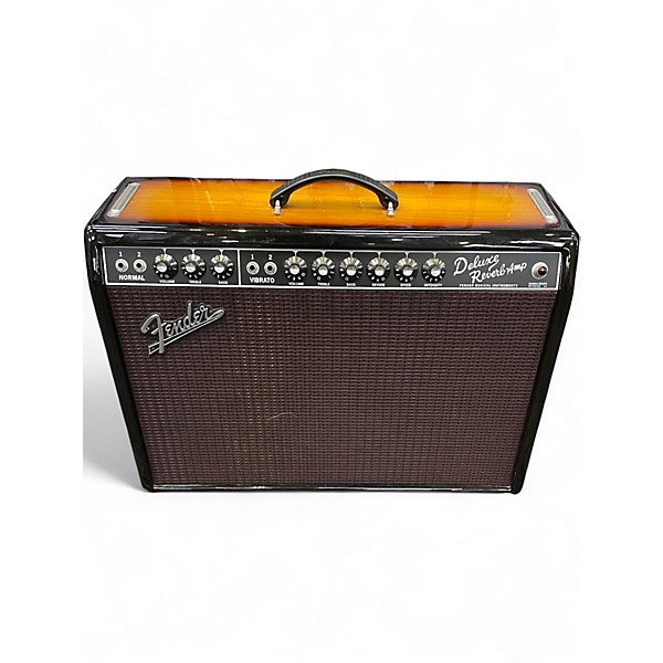 Used Fender DELUXE REVERB 3 TONE SUNBURST Tube Guitar Combo Amp