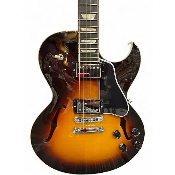 Used Gibson ES137 2 Tone Sunburst Hollow Body Electric Guitar