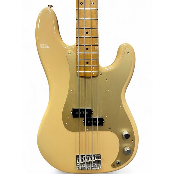 Used 2018 Fender Road Worn 1950S Precision Bass Vintage Yellow Electric Bass Guitar