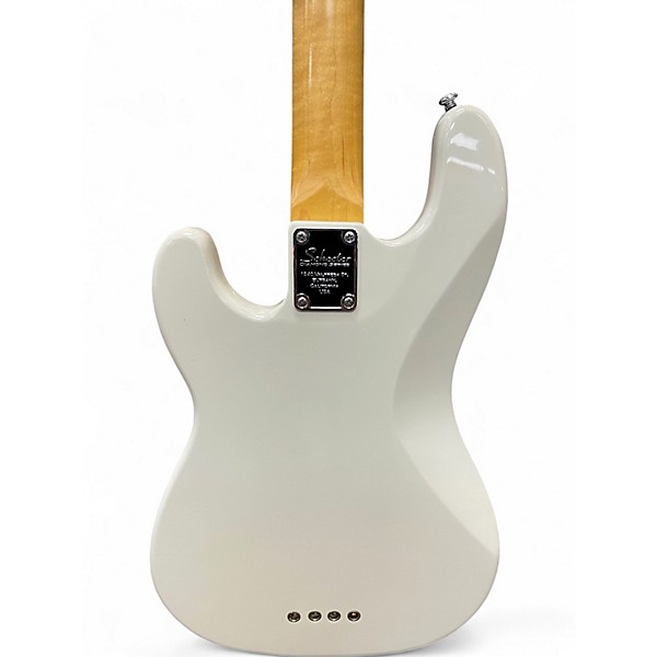 Used 2012 Schecter Guitar Research Model T White Electric Bass Guitar