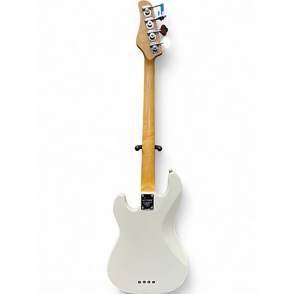 Used 2012 Schecter Guitar Research Model T White Electric Bass Guitar