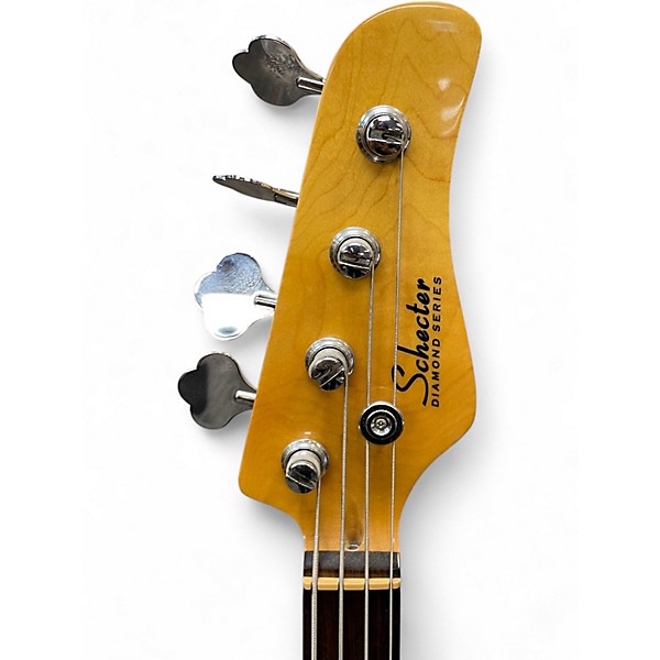 Used 2012 Schecter Guitar Research Model T White Electric Bass Guitar