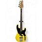 Used 2011 Schecter Guitar Research Model T Vintage Yellow Electric Bass Guitar thumbnail