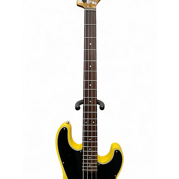 Used 2011 Schecter Guitar Research Model T Vintage Yellow Electric Bass Guitar