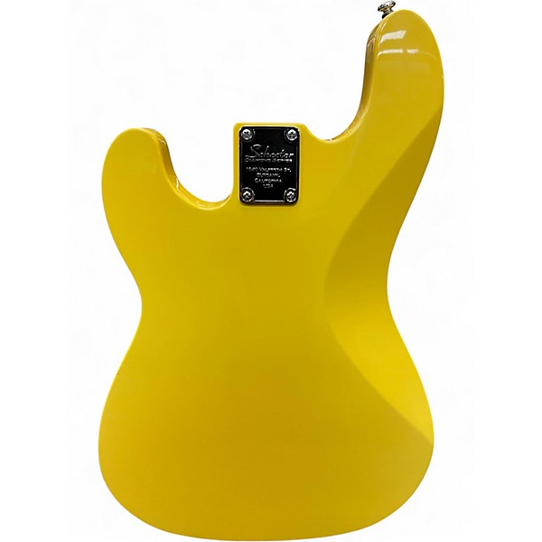 Used 2011 Schecter Guitar Research Model T Vintage Yellow Electric Bass Guitar