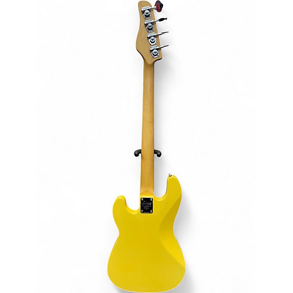 Used 2011 Schecter Guitar Research Model T Vintage Yellow Electric Bass Guitar