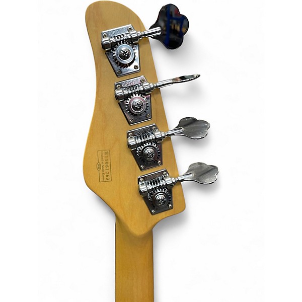 Used 2011 Schecter Guitar Research Model T Vintage Yellow Electric Bass Guitar