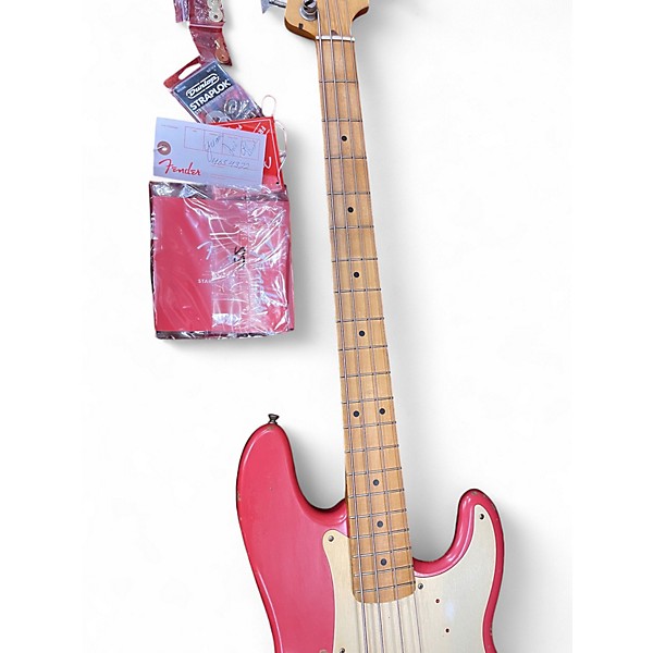 Used 2018 Fender Road Worn 1950S Precision Bass Fiesta Red Electric Bass Guitar