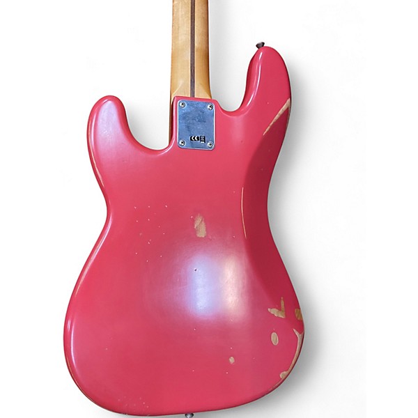 Used 2018 Fender Road Worn 1950S Precision Bass Fiesta Red Electric Bass Guitar