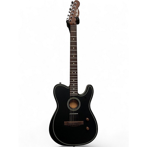 Used Fender Acoustasonic Player Telecaster Black Acoustic Electric Guitar