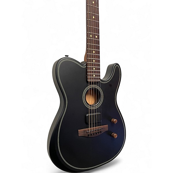 Used Fender Acoustasonic Player Telecaster Black Acoustic Electric Guitar