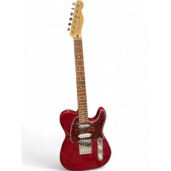 Used Fender Deluxe Telecaster Candy Apple Red Metallic Solid Body Electric Guitar