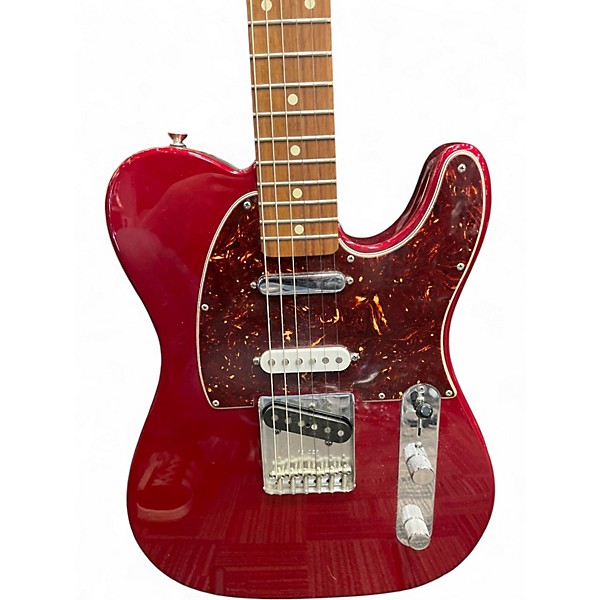 Used Fender Deluxe Telecaster Candy Apple Red Metallic Solid Body Electric Guitar