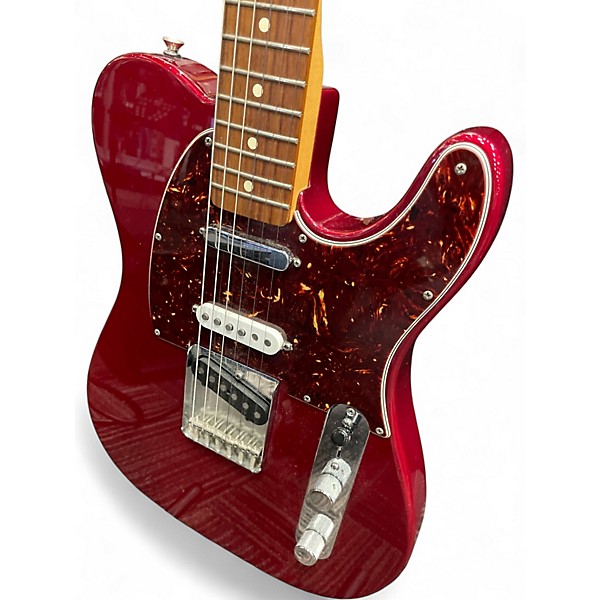 Used Fender Deluxe Telecaster Candy Apple Red Metallic Solid Body Electric Guitar