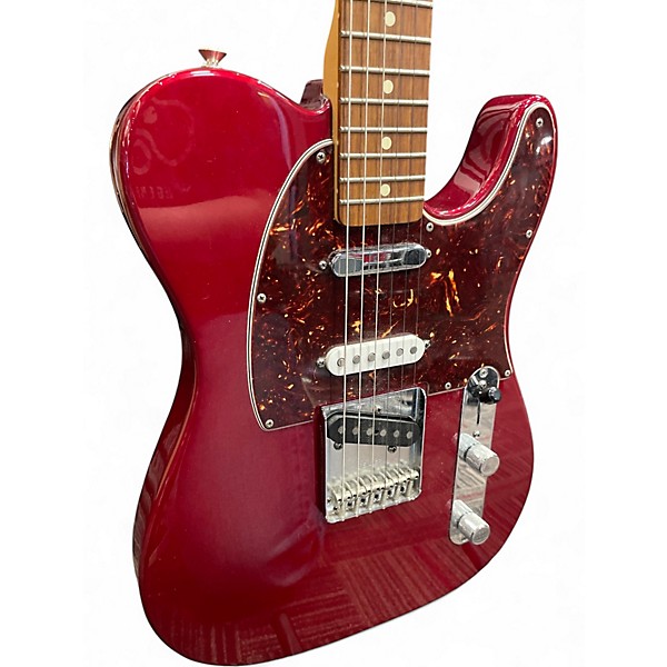 Used Fender Deluxe Telecaster Candy Apple Red Metallic Solid Body Electric Guitar