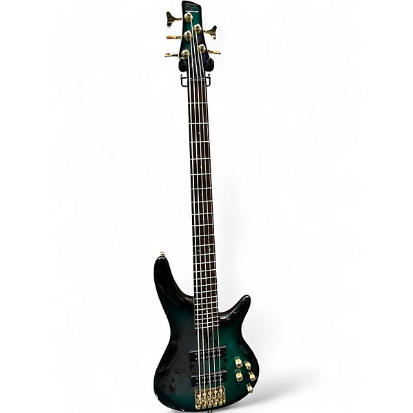 Used Ibanez SR405EPBDX 5 String Tropical Seafloor Burst Electric Bass Guitar