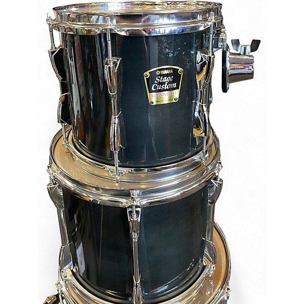 Used Yamaha 4 Piece Stage Custom Advantage Black Drum Kit