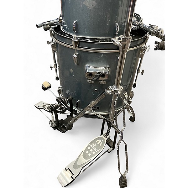 Used Pearl 5 Piece ROADSHOW Ice Blue Metallic Drum Kit