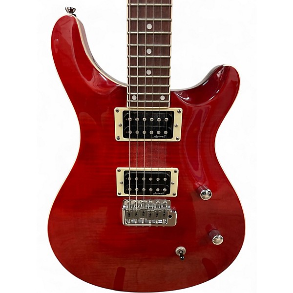 Used Harley Benton CST-24 Deluxe Transparent Red Solid Body Electric Guitar