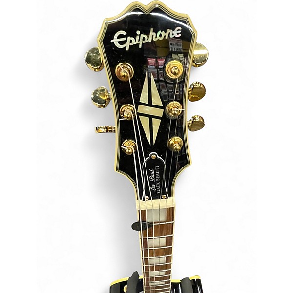 Used Epiphone LES PAUL CUSTOM BLACK BEAUTY Black Solid Body Electric Guitar
